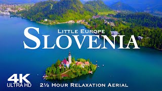 [4K] Best of SLOVENIA 2024  Slovenija | 2½ Hour Drone Aerial Relaxation Film With Calming Music