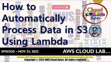 AWS Lab - How to Automatically Process Data in S3 using AWS Lambda
