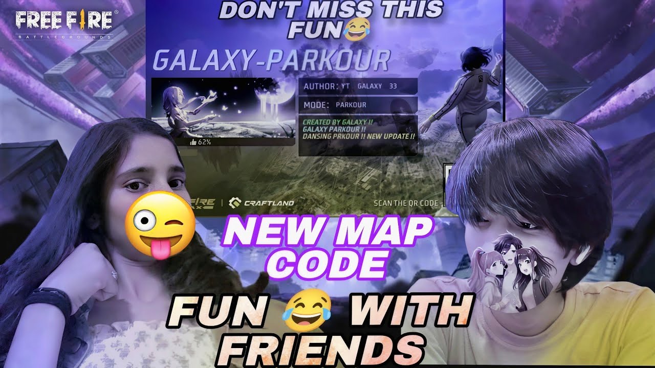 INSANE NEW Free Fire Map Code! | GALAXY PARKOUR |🔥 FUN with Friends | Timu FF