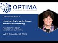 Metalearning in Optimisation and Machine Learning