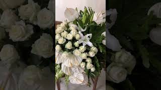 Funeral / Burial flower arrangement #flowerarrangementideas #sympathyflowers #dangwa #burial