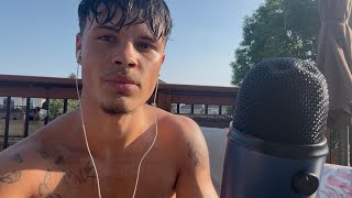 asmr mouth sounds & mic scratch in outside ☀️ 