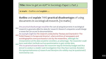 A* Sociology AQA: Paper 1 Methods in Context