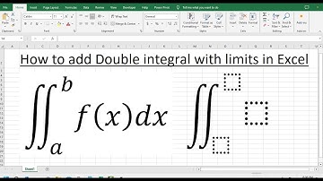 How to put limits in double integration in Excel