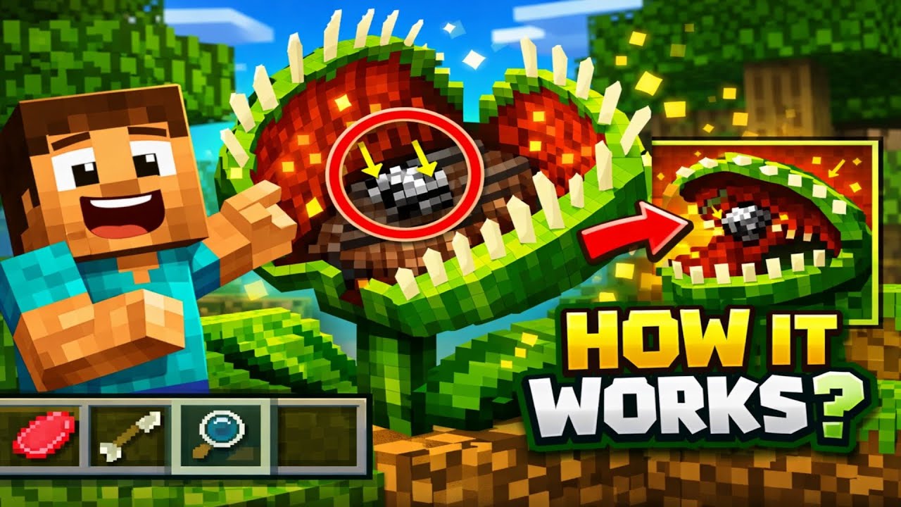 How Does a Venus Flytrap Work? | Minecraft Animation
