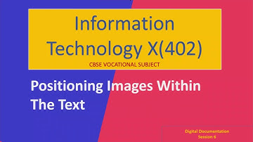 Information Technology X CBSE(402),Unit 3,Positioning Graphic within Text,Open office,office libre