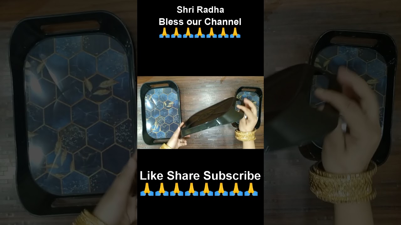 Plastic serving tray