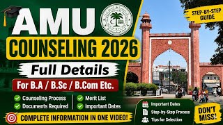 AMU Counselling 2026 | Full admission Process| #aligarhmuslimuniversity 