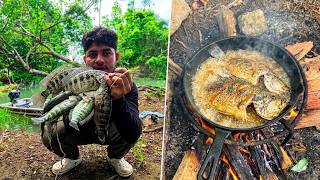 Pescando y cocinando grandes guapotes con anzuelo no dejaban de picar