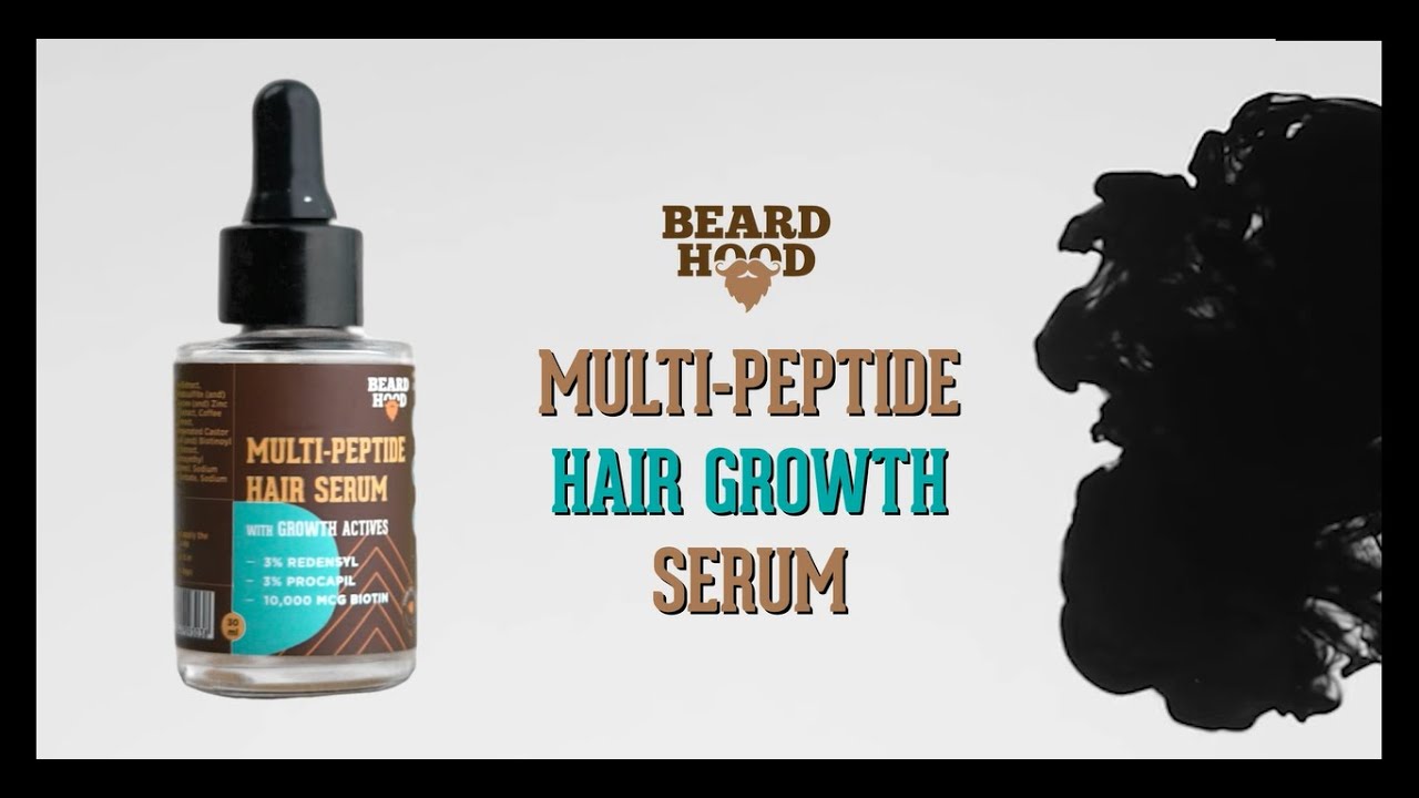 Beardhood Multi-Peptide Hair Growth Serum with Growth Actives | 3% Redensyl , 3% Procapil | 30ml