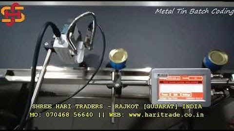 Shree Hari Rajkot - Metal Tin Batch Coding Inkjet Printer With Conveyor in Rajkot Mo: 070468 56640