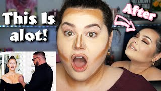 I TRIED FOLLOWING A SCOTT BARNES & TATI MAKEUP TUTORIAL JLO's Makeup Artist | Extreme Contouring