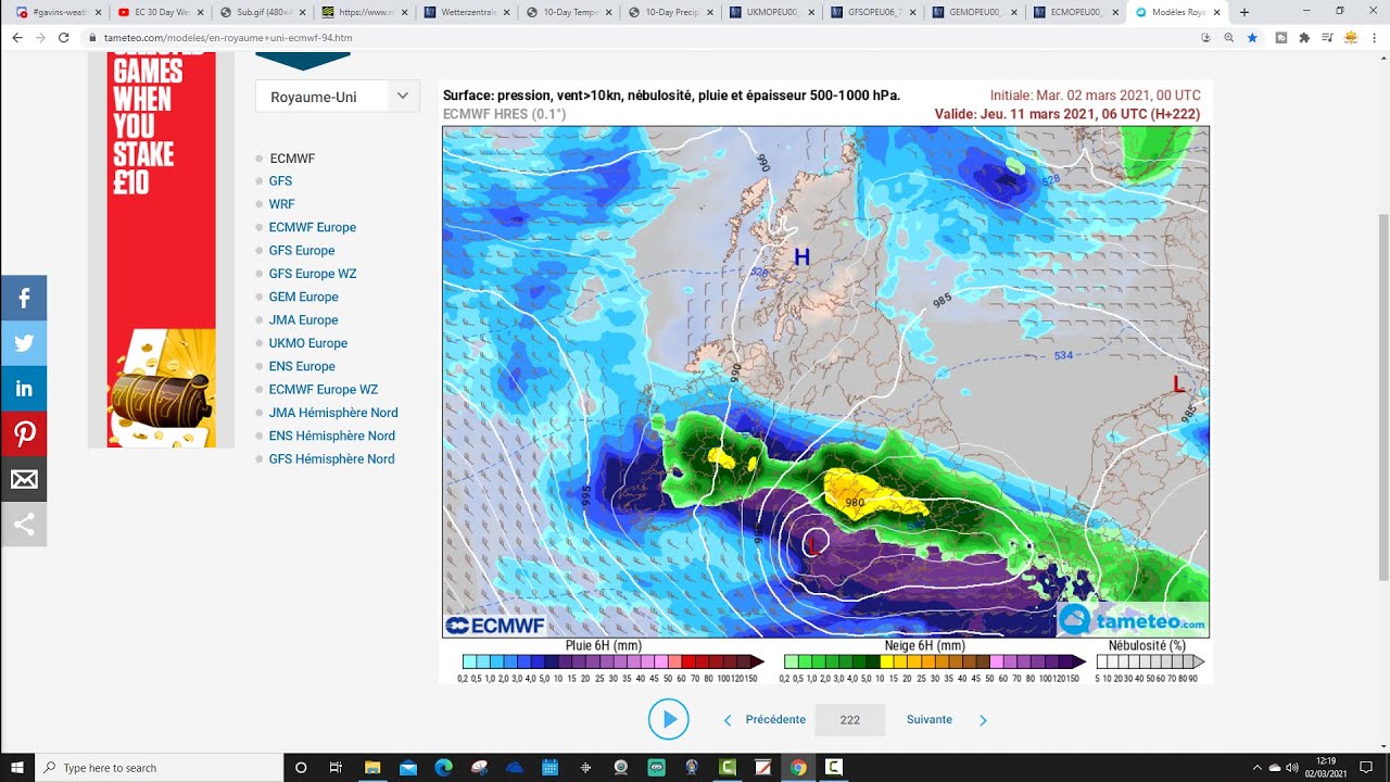 Ten Day Forecast: Big Snow Event Next Week On Today's ECMWF 00z Run (02 ...