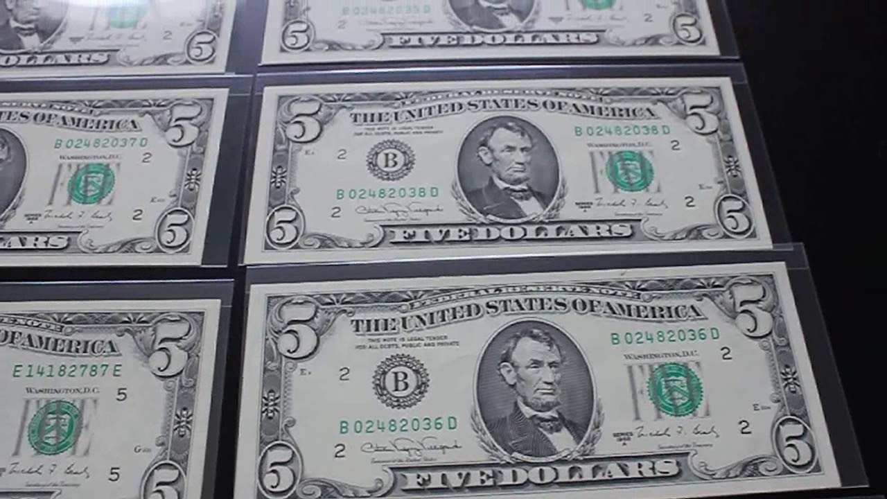 Old Dollar bills. Museum like quality. YouTube