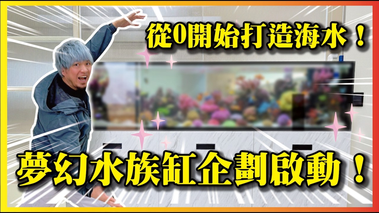 【夢幻水族缸企劃啟動！】超大！從零開始打造海水水族缸！