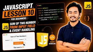 JavaScript for Beginners: Lesson 10 | Sum of Two Numbers from Input Fields @deepeshdesigns