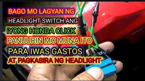 PAANO MAGLAGAY NG HEADLIGHT SWITCH SA HONDA CLICK GC V2 @Charwenn Official