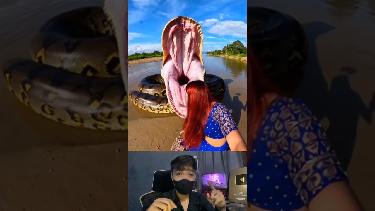ANEH BANGET WANITA INI PENASARAN MASUK KE DALAM MULUT ULAR RAKSASA😱