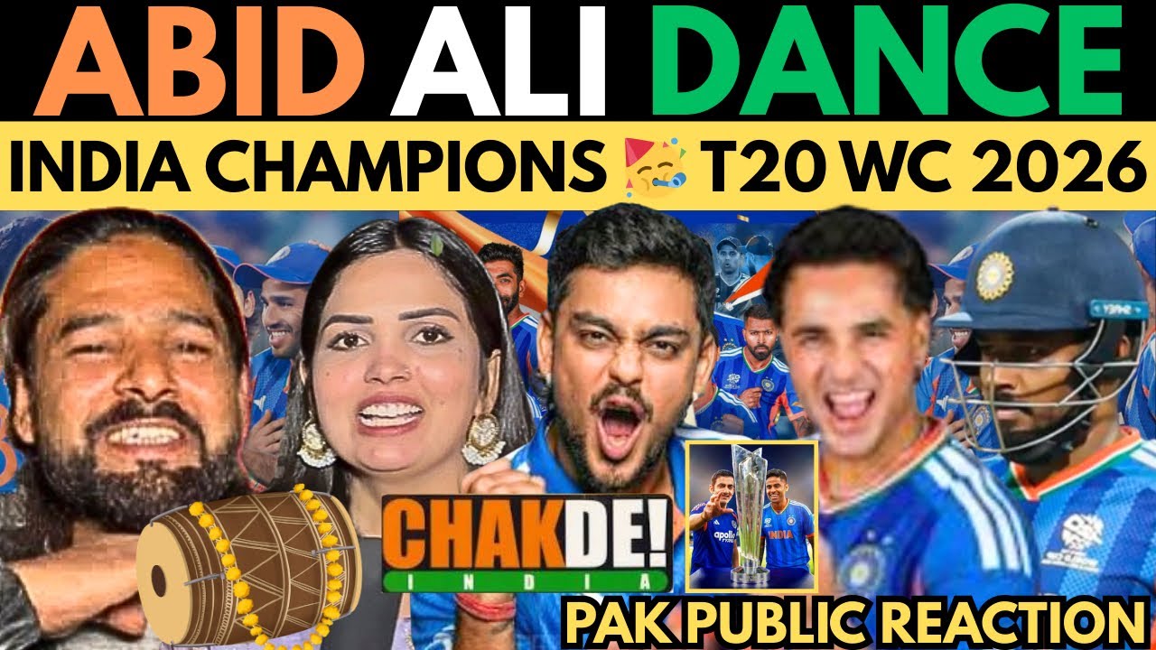 India 🇮🇳 Champions T20 Wc 2026 ! ABID ALI Dhol Celebration ! Sanju 89(46) ABISHEK 52(21) BUMRAH 4-15