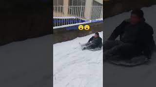Karda Kayak Yapan Çocuk Kamyonun Altından Gecti
