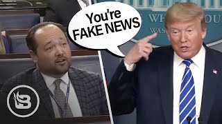 Trump ROASTS Reporter: 'I'm President, You're Fake News'
