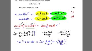 Core 3 - Trigonometry - Solomon Paper B - Q3