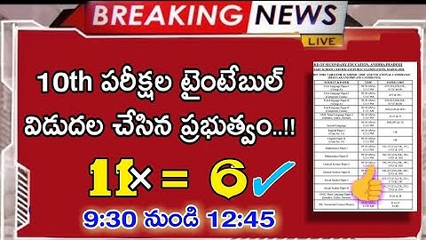 10th Exam Official Date & Time Table - 2020 | New Time Table July 10 to 17  - 2020