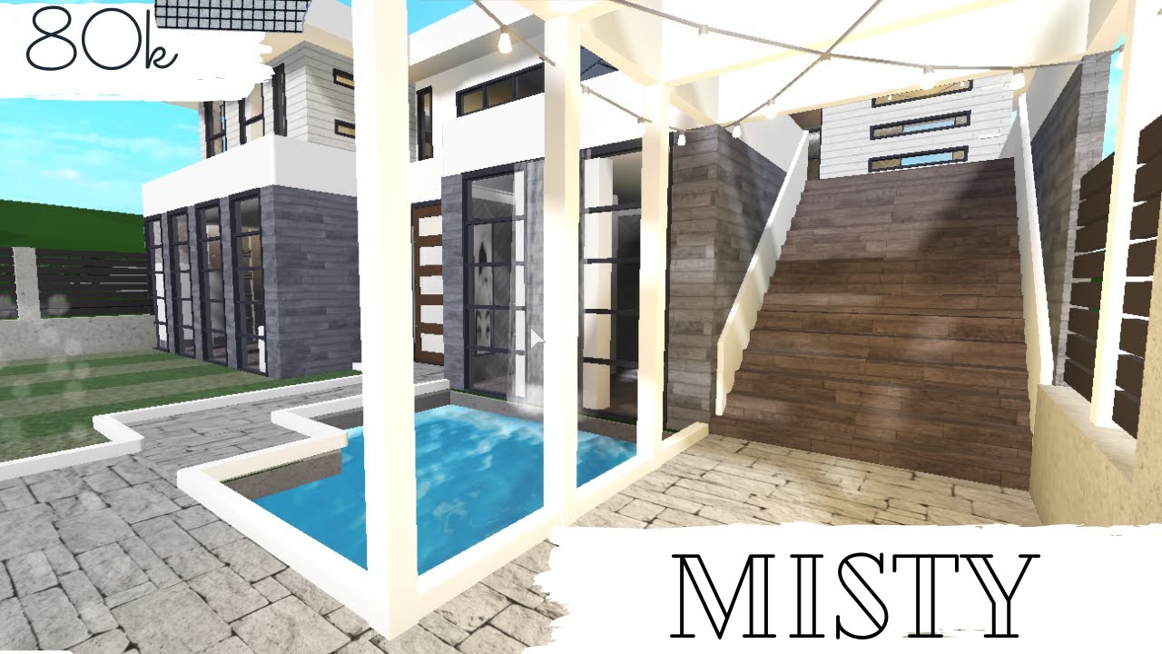 🤍80k Aesthetic/Modern Family Home {Bloxburg Speed build Part 1🤍 