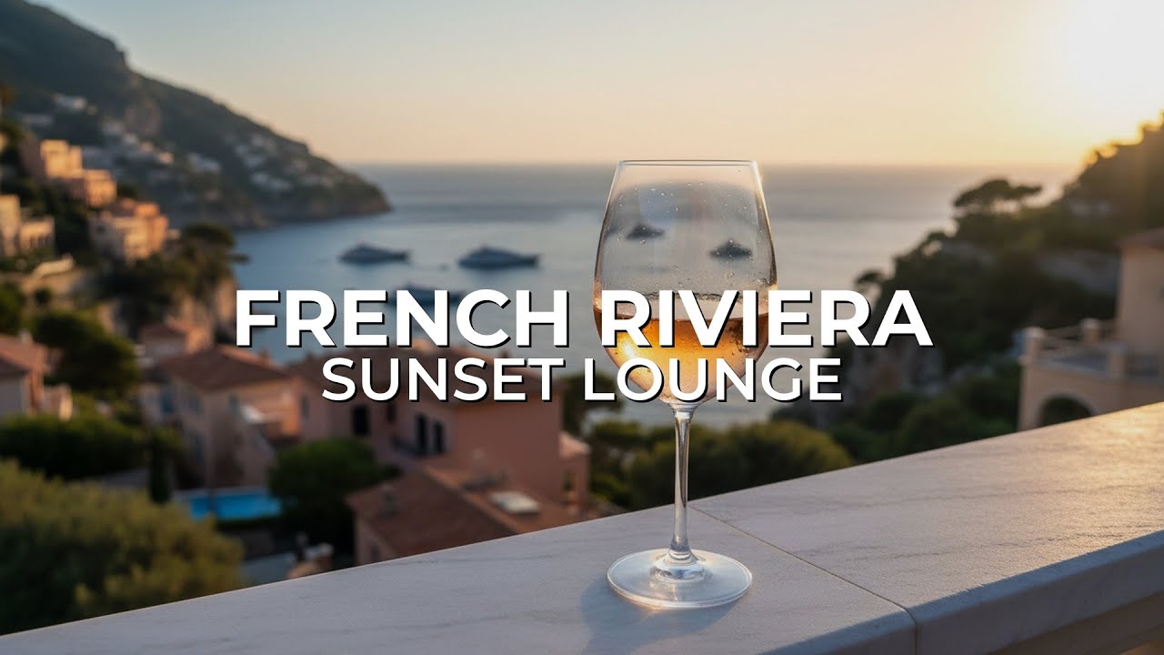 Sunset in Côte d'Azur 🌅 | 1 Hour Relaxing Music for Stress Relief 🇫🇷