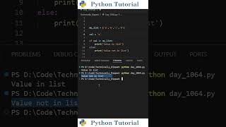 Checking For Values In A List Python Tutorial