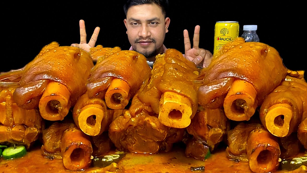 Asmr eating show challenge beef bone marrow whole mukbang asmr spicy beef nali nihar  big bites