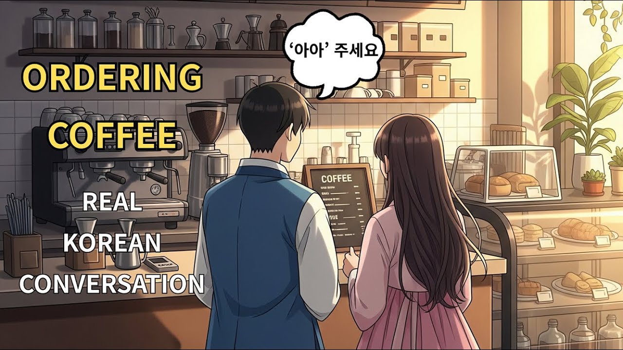 Real Korean Conversation: How to Order Coffee at a Cafe (Survival Korean)