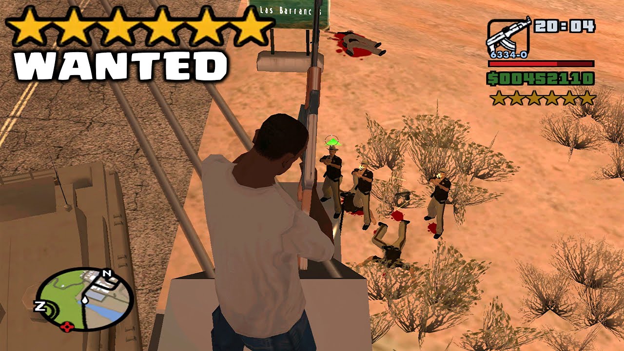 SIX STARS WANTED LEVEL WITH MINIGUN HOW TO GET 6 STAR WANTED IN 