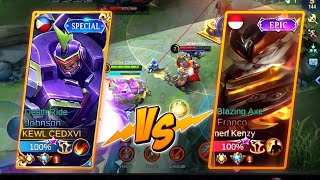 CEDXVI VS. NERF KENZY | TOP GLOBAL JOHNSON VS TOP GLOBAL FRANCO!! INTENSE MATCH!! - MLBB