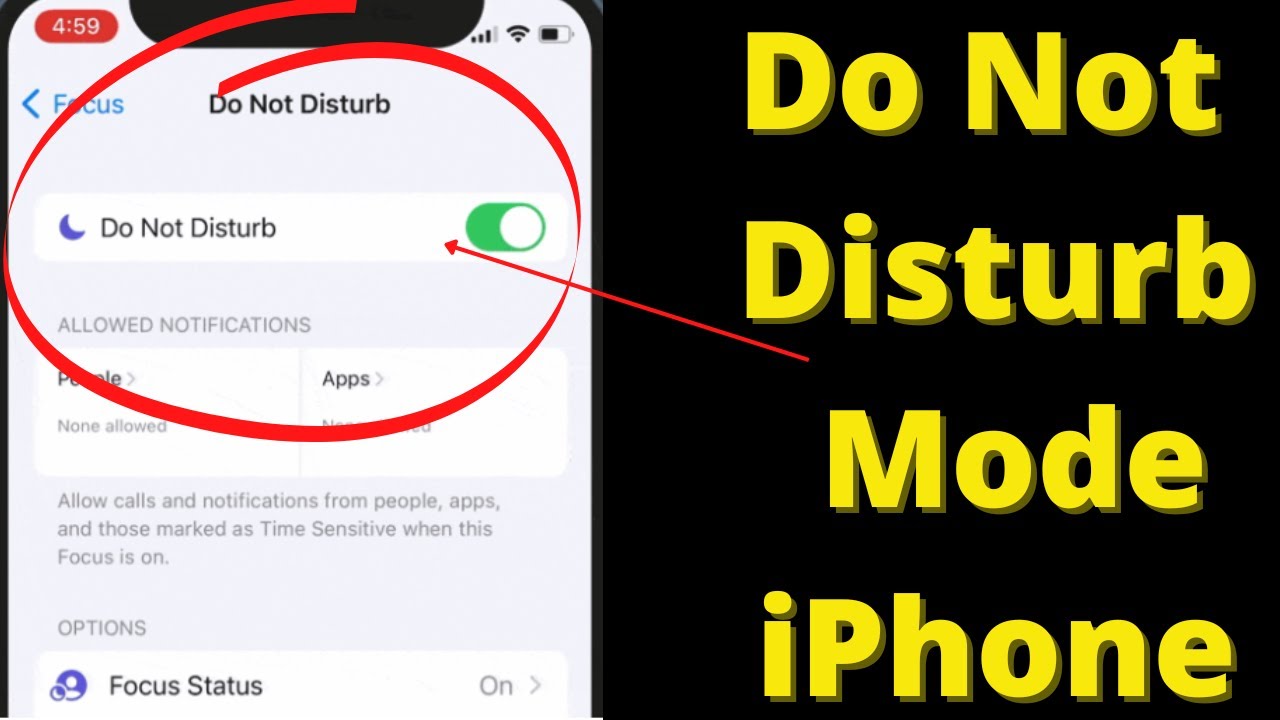 Do Not Disturb Mode in iPhone | How to turn on - YouTube