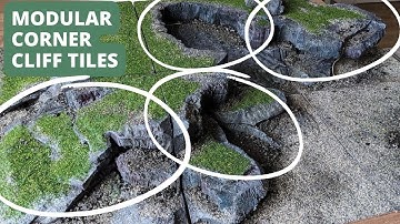 Making Corner Cliff Tiles from XPS Foam | Mountainous Modular Wargaming Board Pt4 | Scenery Tutorial