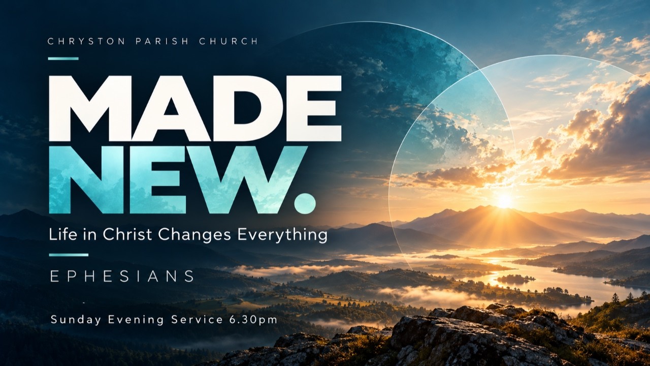 MADE NEW — Life in Christ Changes Everything

What difference does Jesus really make? In his letter to the Ephesians, Paul opens our eyes to the extraordinary things God has done for us in Christ — and the new life that flows from knowing him. This Sunday evening, we begin a new series discovering the riches of God’s grace, who we are in Christ, and why that changes everything.

Join us as we begin exploring Ephesians together.