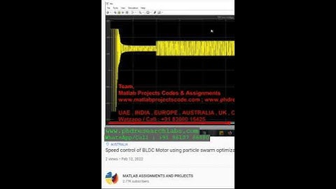 Speed control of BLDC Motor using particle swarm optimization simulink