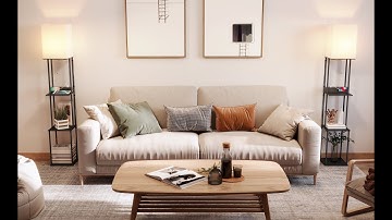 (Model:MF19306) SUNMORY Floor Lamp With Shelves and Drawer Installation Video