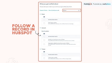 How-to follow a record in HubSpot.