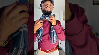 Turn a simple scarf intoa classy look 🧣#NeckScarf #ScarfTutorial #FashionTips #StyleHack #MensStyle
