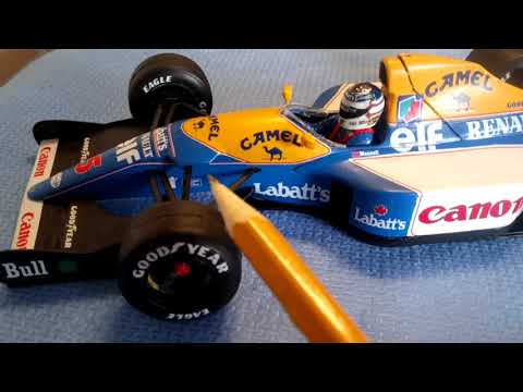 WILLIAMS FW14B 1/24スケールモデル Hasegawa 1/24 Williams FW14b Part 5 - YouTube