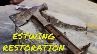 Estwing Hatchet Restore with vinegar and blade etching | Axe restoration