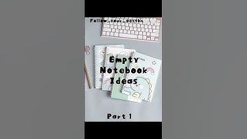 Empty notebook ideas ✨ part 1 #aesthetic [ aesthetic, fun , creative]