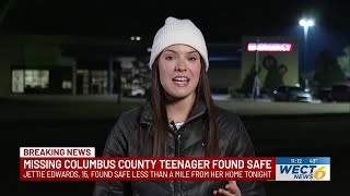 Missing Columbus County teenager with autism found safe