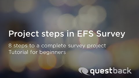 Unipark Tutorial:  The 8 project steps