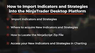 NinjaTrader Desktop: How to import indicators and strategies