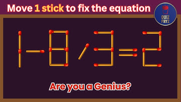 Can You Solve these Equations? - The ultimate Matchstick Puzzle Challenge! #maths #iqtest #puzzle