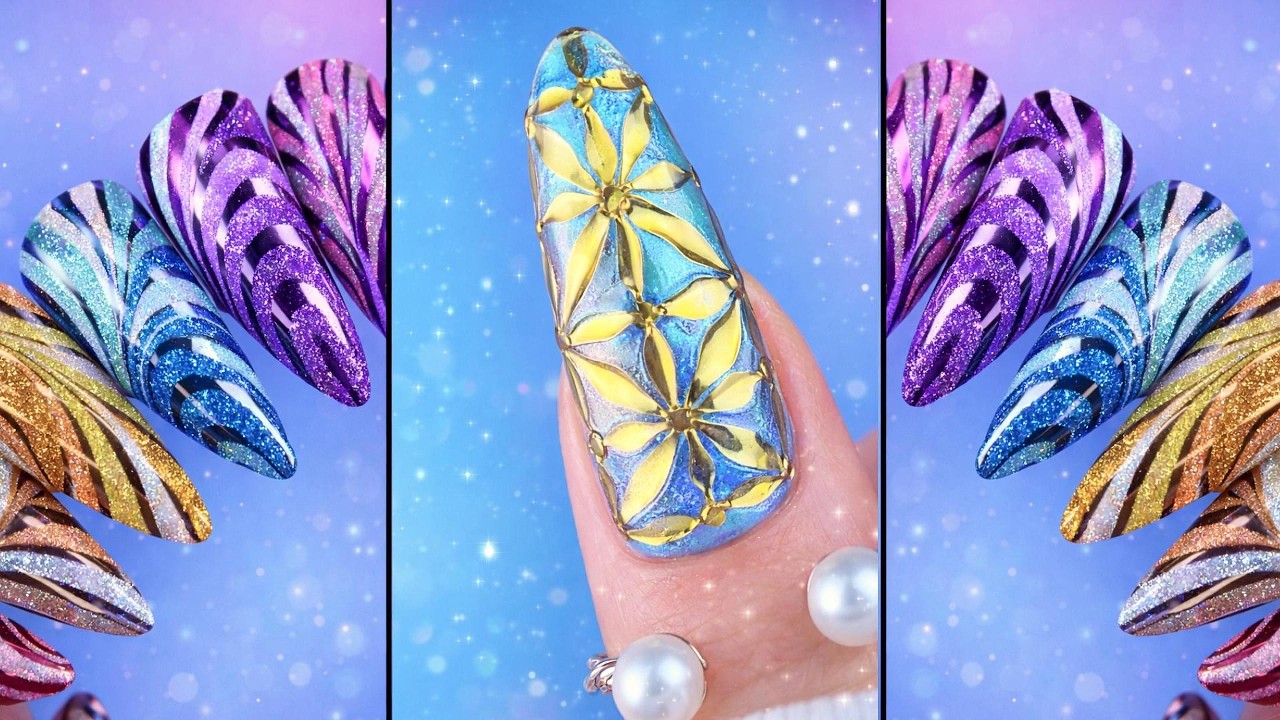 Simple Mezmorizing Design Mesmerizing Glitter Swirl Nail Art That Looks So Satisfying | Beautiful ...