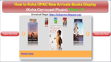 How to Koha OPAC New Arrivals Books Display (Koha Carrousel Plugin) Part - 2 | Lib Power Tech